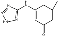 5,5-DIMETHYL-3-(2H-2,3,4,5-TETRAAZOLYLAMINO)CYCLOHEX-2-EN-1-ONE Struktur