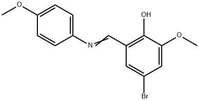 4-BROMO-2-METHOXY-6-([(4-METHOXYPHENYL)IMINO]METHYL)BENZENOL Struktur