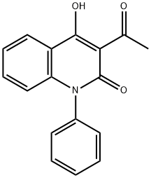 3-ACETYL-4-HYDROXY-1-PHENYL-2(1H)-QUINOLINONE Struktur