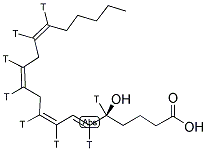 5-HETE-[5,6,8,9,11,12,14,15-3H(N)]- Struktur