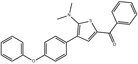 [5-(DIMETHYLAMINO)-4-(4-PHENOXYPHENYL)-2-THIENYL](PHENYL)METHANONE Struktur