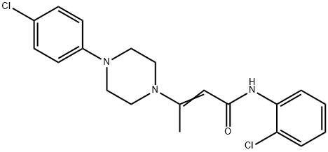 N-(2-CHLOROPHENYL)-3-[4-(4-CHLOROPHENYL)PIPERAZINO]-2-BUTENAMIDE Struktur