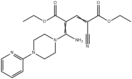 DIETHYL 4-(AMINO[4-(2-PYRIDINYL)PIPERAZINO]METHYLENE)-2-CYANO-2-PENTENEDIOATE Struktur