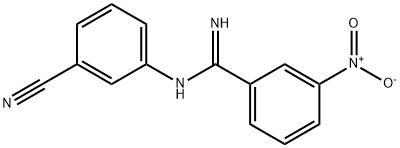 N-(3-CYANOPHENYL)-3-NITROBENZENECARBOXIMIDAMIDE Struktur