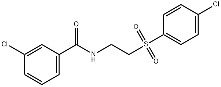 3-CHLORO-N-(2-[(4-CHLOROPHENYL)SULFONYL]ETHYL)BENZENECARBOXAMIDE Struktur