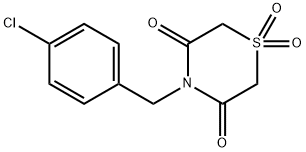 4-(4-CHLOROBENZYL)-1LAMBDA6,4-THIAZINANE-1,1,3,5-TETRAONE Struktur