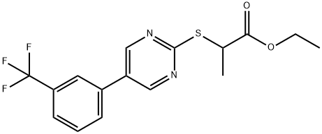 ETHYL 2-((5-[3-(TRIFLUOROMETHYL)PHENYL]-2-PYRIMIDINYL)SULFANYL)PROPANOATE Struktur