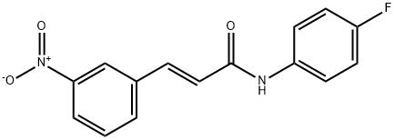 N-(4-FLUOROPHENYL)-3-(3-NITROPHENYL)ACRYLAMIDE Struktur