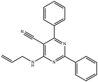 4-(ALLYLAMINO)-2,6-DIPHENYL-5-PYRIMIDINECARBONITRILE Struktur