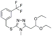 3-(2,2-DIETHOXYETHYL)-4-METHYL-5-([3-(TRIFLUOROMETHYL)BENZYL]THIO)-4H-1,2,4-TRIAZOLE Struktur