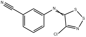 3-[(4-CHLORO-5H-1,2,3-DITHIAZOL-5-YLIDEN)AMINO]BENZENECARBONITRILE Struktur