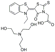 3-CARBOXY TRIETHANOLAMINO-5-(2-(3-ETHYL-2-BENZOTHIAZOLINYLIDENE)) RHODANINE Struktur