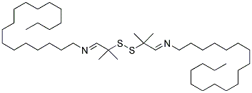 N1-(2-([1,1-DIMETHYL-2-(OCTADECYLIMINO)ETHYL]DITHIO)-2-METHYLPROPYLIDENE)OCTADECAN-1-AMINE Struktur