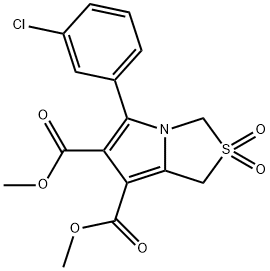 DIMETHYL 5-(3-CHLOROPHENYL)-2,2-DIOXO-2,3-DIHYDRO-1H-2LAMBDA6-PYRROLO[1,2-C][1,3]THIAZOLE-6,7-DICARBOXYLATE Struktur