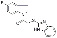 1-[[[(BENZIMIDAZOL-2-YL)THIO]METHYL]CARBONYL]-5-FLUORO-2,3-DIHYDRO-(1H)-INDOLE Struktur