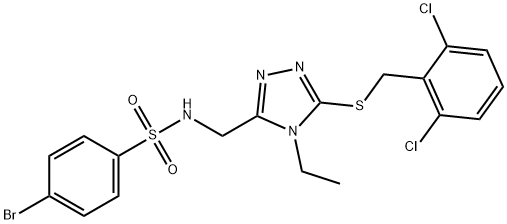 4-BROMO-N-((5-[(2,6-DICHLOROBENZYL)SULFANYL]-4-ETHYL-4H-1,2,4-TRIAZOL-3-YL)METHYL)BENZENESULFONAMIDE Struktur