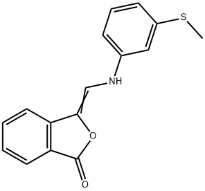 3-([3-(METHYLSULFANYL)ANILINO]METHYLENE)-2-BENZOFURAN-1(3H)-ONE Struktur