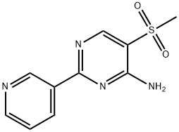 5-(METHYLSULFONYL)-2-(3-PYRIDINYL)-4-PYRIMIDINAMINE Struktur