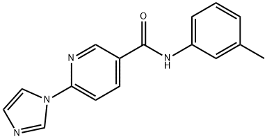 6-(1H-IMIDAZOL-1-YL)-N-(3-METHYLPHENYL)NICOTINAMIDE Struktur