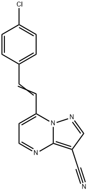 7-(4-CHLOROSTYRYL)PYRAZOLO[1,5-A]PYRIMIDINE-3-CARBONITRILE Struktur