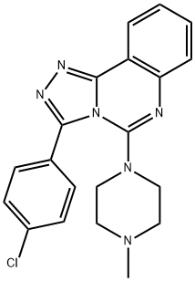 3-(4-CHLOROPHENYL)-5-(4-METHYLPIPERAZINO)[1,2,4]TRIAZOLO[4,3-C]QUINAZOLINE Struktur