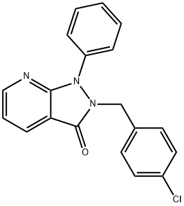 2-(4-CHLOROBENZYL)-1-PHENYL-1,2-DIHYDRO-3H-PYRAZOLO[3,4-B]PYRIDIN-3-ONE Struktur