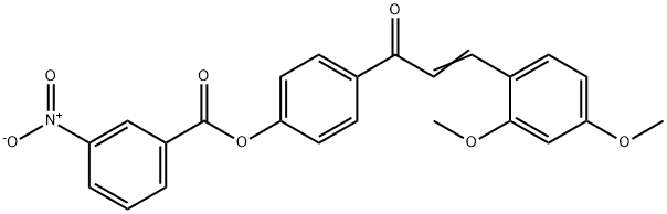 4-[3-(2,4-DIMETHOXYPHENYL)ACRYLOYL]PHENYL 3-NITROBENZENECARBOXYLATE Struktur