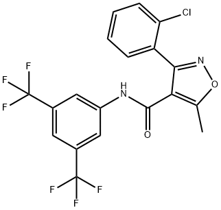 N-(3,5-BIS(TRIFLUOROMETHYL)PHENYL)(3-(2-CHLOROPHENYL)-5-METHYLISOXAZOL-4-YL)FORMAMIDE Struktur