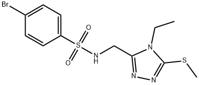 4-BROMO-N-([4-ETHYL-5-(METHYLSULFANYL)-4H-1,2,4-TRIAZOL-3-YL]METHYL)BENZENESULFONAMIDE Struktur