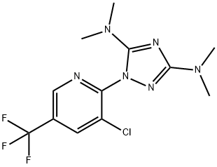 1-[3-CHLORO-5-(TRIFLUOROMETHYL)-2-PYRIDINYL]-N3,N3,N5,N5-TETRAMETHYL-1H-1,2,4-TRIAZOLE-3,5-DIAMINE Struktur