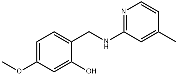 5-METHOXY-2-([(4-METHYL-2-PYRIDINYL)AMINO]METHYL)BENZENOL Struktur