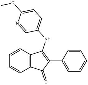 3-((6-METHOXY(3-PYRIDYL))AMINO)-2-PHENYLINDEN-1-ONE Struktur