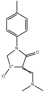 5-[(DIMETHYLAMINO)METHYLENE]-3-(4-METHYLPHENYL)-4-OXO-1,3-THIAZOLAN-1-IUM-1-OLATE Struktur