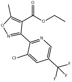 ETHYL 3-[3-CHLORO-5-(TRIFLUOROMETHYL)-2-PYRIDINYL]-5-METHYL-4-ISOXAZOLECARBOXYLATE Struktur