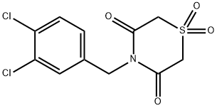 4-(3,4-DICHLOROBENZYL)-1LAMBDA6,4-THIAZINANE-1,1,3,5-TETRAONE Struktur