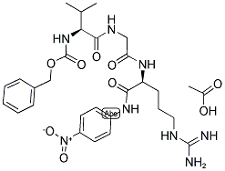 CARBOBENZOXY-VALYL-GLYCYL-ARGININE-4-NITRIL-ANILIDE ACETATE Struktur