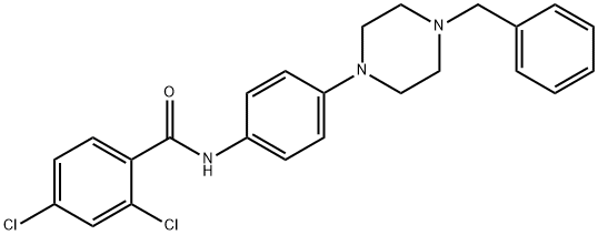 N-[4-(4-BENZYLPIPERAZINO)PHENYL]-2,4-DICHLOROBENZENECARBOXAMIDE Struktur