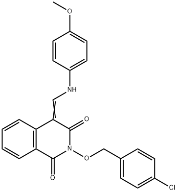 2-[(4-CHLOROBENZYL)OXY]-4-[(4-METHOXYANILINO)METHYLENE]-1,3(2H,4H)-ISOQUINOLINEDIONE Struktur