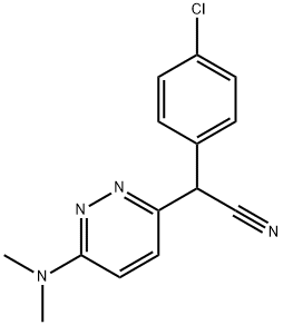 2-(4-CHLOROPHENYL)-2-[6-(DIMETHYLAMINO)-3-PYRIDAZINYL]ACETONITRILE Struktur