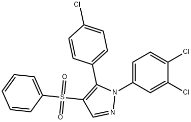 5-(4-CHLOROPHENYL)-1-(3,4-DICHLOROPHENYL)-1H-PYRAZOL-4-YL PHENYL SULFONE Struktur