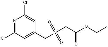 ETHYL 2-([(2,6-DICHLORO-4-PYRIDYL)METHYL]SULFONYL)ACETATE Struktur