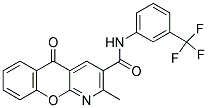 2-METHYL-5-OXO-N-[3-(TRIFLUOROMETHYL)PHENYL]-5H-CHROMENO[2,3-B]PYRIDINE-3-CARBOXAMIDE Struktur