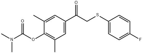 4-(2-[(4-FLUOROPHENYL)SULFANYL]ACETYL)-2,6-DIMETHYLPHENYL N,N-DIMETHYLCARBAMATE Struktur