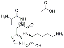 H-ALA-HIS-LYS-OH ACETATE SALT Struktur