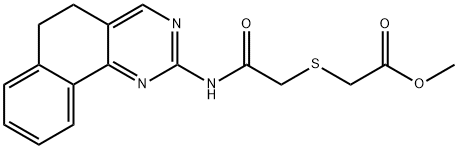 METHYL 2-([2-(5,6-DIHYDROBENZO[H]QUINAZOLIN-2-YLAMINO)-2-OXOETHYL]SULFANYL)ACETATE Struktur