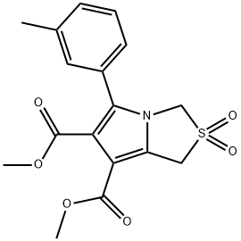 DIMETHYL 5-(3-METHYLPHENYL)-2,2-DIOXO-2,3-DIHYDRO-1H-2LAMBDA6-PYRROLO[1,2-C][1,3]THIAZOLE-6,7-DICARBOXYLATE Struktur