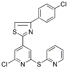 4-(4-CHLOROPHENYL)-2-[2-CHLORO-6-(2-PYRIDYLTHIO)-4-PYRIDYL]-1,3-THIAZOLE Struktur