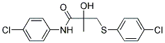 N-(4-CHLOROPHENYL)-3-[(4-CHLOROPHENYL)SULFANYL]-2-HYDROXY-2-METHYLPROPANAMIDE Struktur