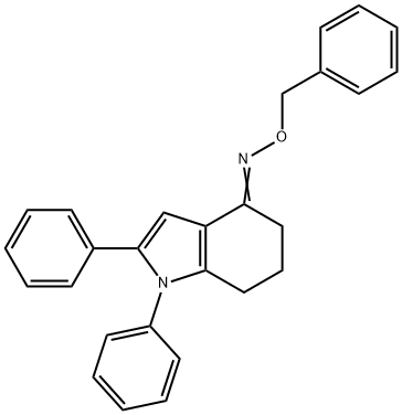 1,2-DIPHENYL-1,5,6,7-TETRAHYDRO-4H-INDOL-4-ONE O-BENZYLOXIME Struktur