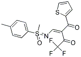 4,4,4-TRIFLUORO-2-(([1-METHYL-1-(4-METHYLPHENYL)-1-OXO-LAMBDA6-SULFANYLIDENE]AMINO)METHYLIDENE)-1-(2-THIENYL)BUTANE-1,3-DIONE Struktur